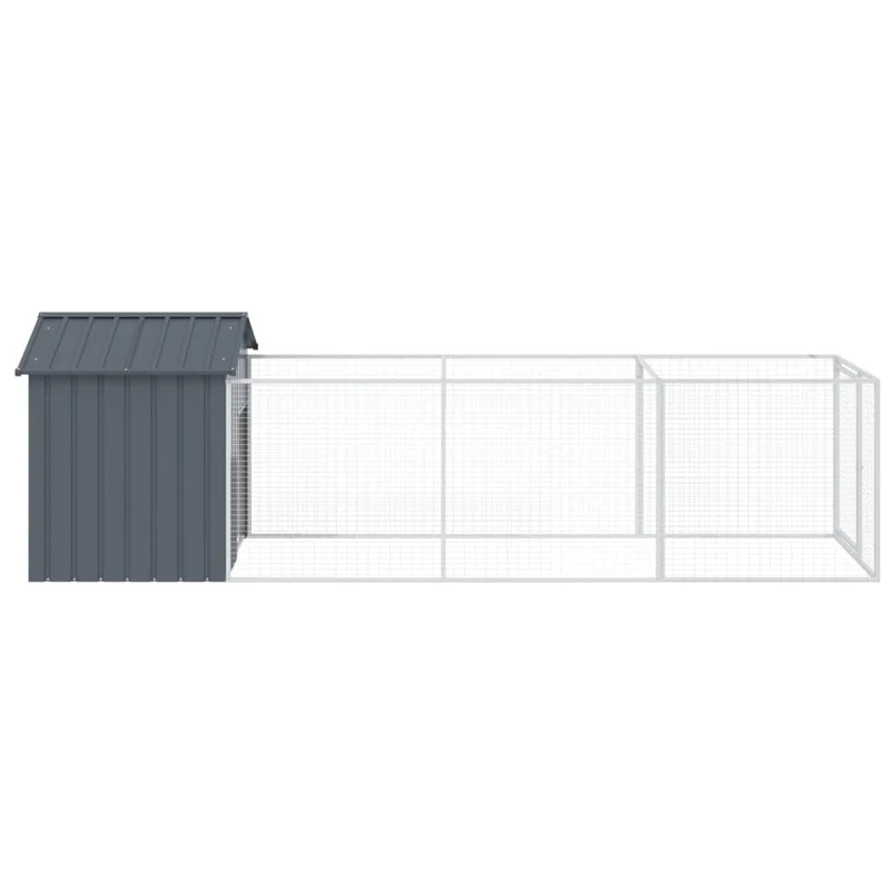 Niche pour chien avec toit acier galvanisé anthracite 02_0043518