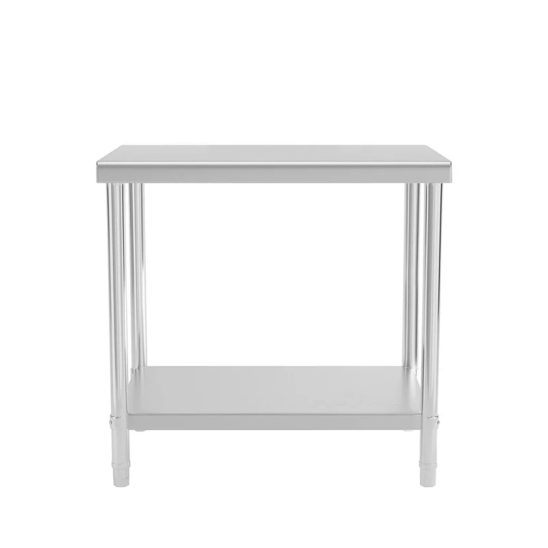 Table de travail cuisine professionnelle acier inox 90 x 60 cm avec rebord capacité de charge de 210 kg 14_0003665
