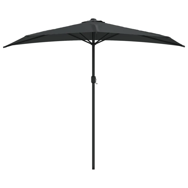Parasol demi de balcon et mât en aluminium 270 x 135cm anthracite 02_0008310