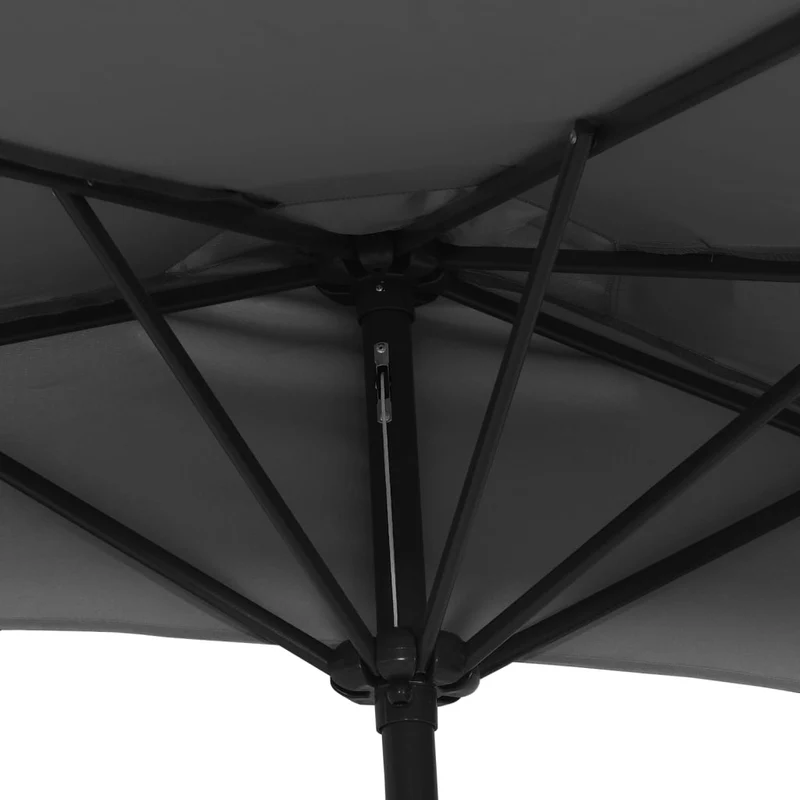 Parasol demi de balcon et mât en aluminium 270 x 135cm anthracite 02_0008310