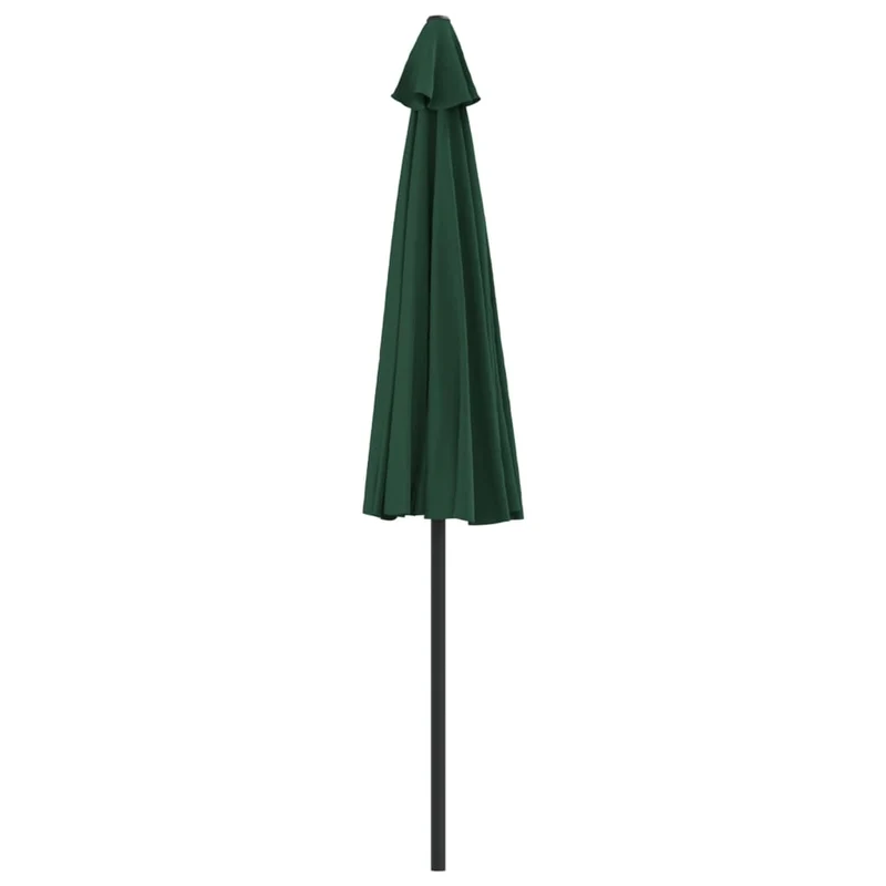 Parasol de balcon avec mât en aluminium 270 x 135 cm demi vert 02_0008308
