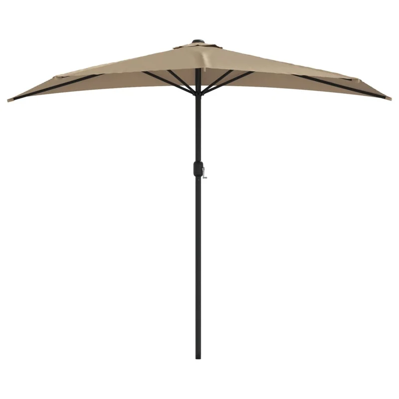 Parasol de balcon avec mât en aluminium 270 x 135 cm demi taupe 02_0008306