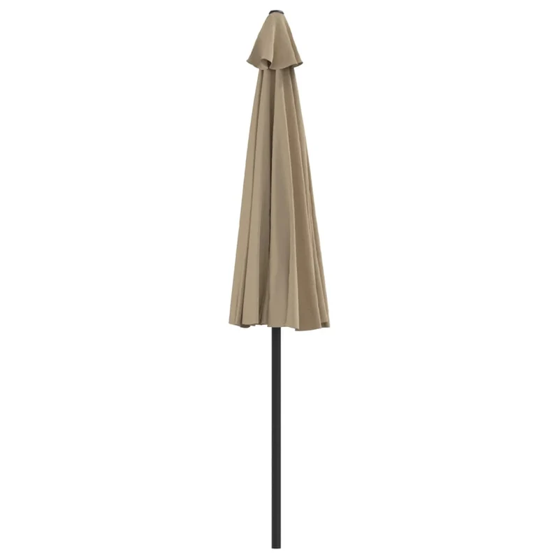 Parasol de balcon avec mât en aluminium 270 x 135 cm demi taupe 02_0008306