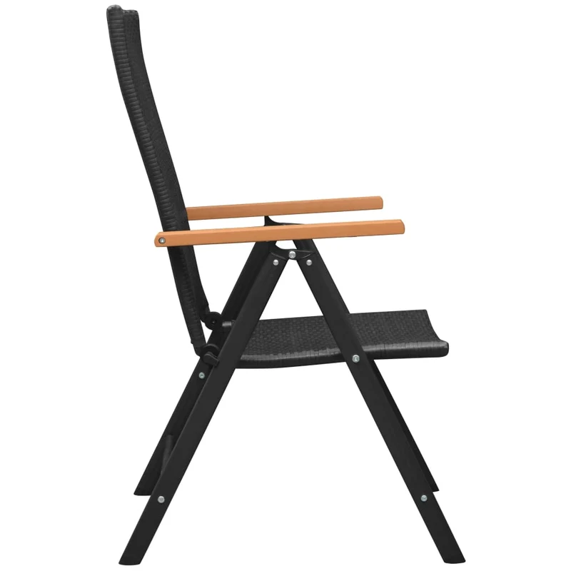 Ensemble de salle à manger de jardin meuble extérieur 7 pièces noir et marron 02_0014045