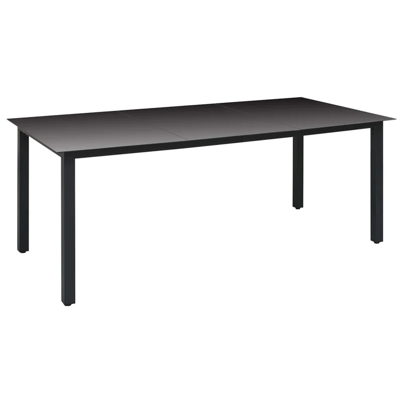 Ensemble de salle à manger de jardin meuble extérieur 7 pièces noir et marron 02_0014045