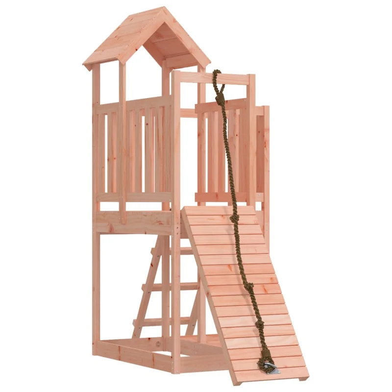 Maisonnette de jeu avec mur d'escalade 229 x 107 x 214 cm bois massif douglas 02_0004632