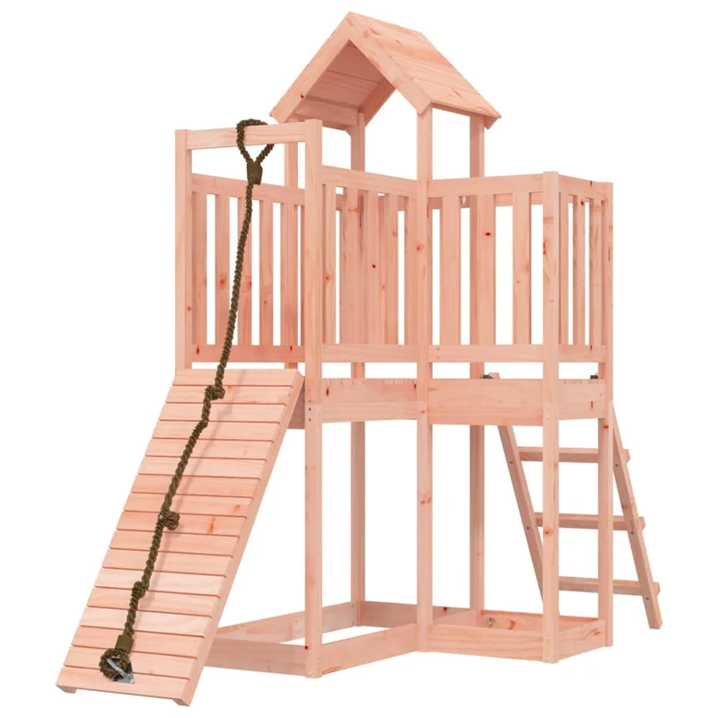 Maisonnette de jeu avec mur d'escalade 229 x 107 x 214 cm bois massif douglas 02_0004632