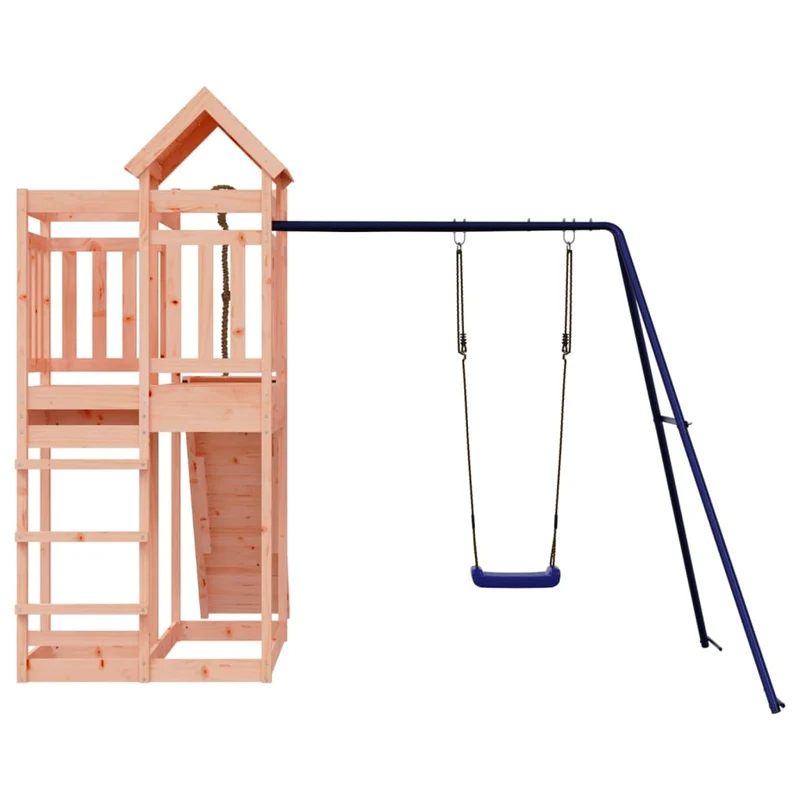 Aire de jeux d'extérieur balançoires toboggan portiques robuste jeux jardin 291 x 282 x 238 cm bois massif de douglas 02_0004676