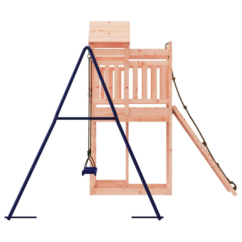 Aire de jeux d'extérieur balançoires toboggan portiques robuste jeux jardin 291 x 282 x 238 cm bois massif de douglas 02_0004676
