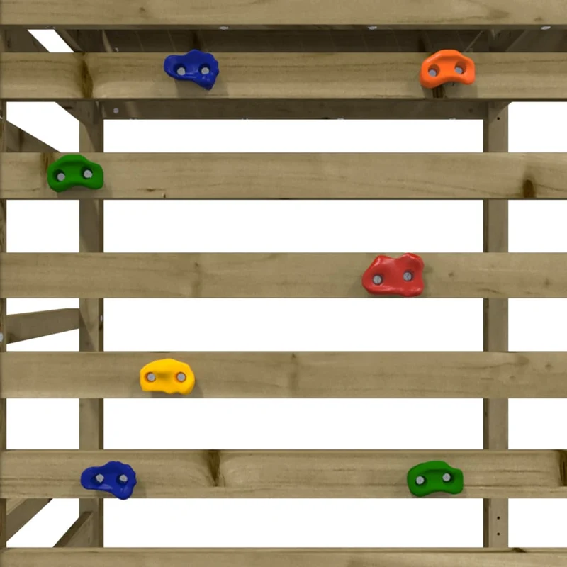 Aire de jeux d'extérieur balançoires toboggan portiques robuste jeux jardin 245 x 257 x 264 cm bois de pin imprégné 02_0004783