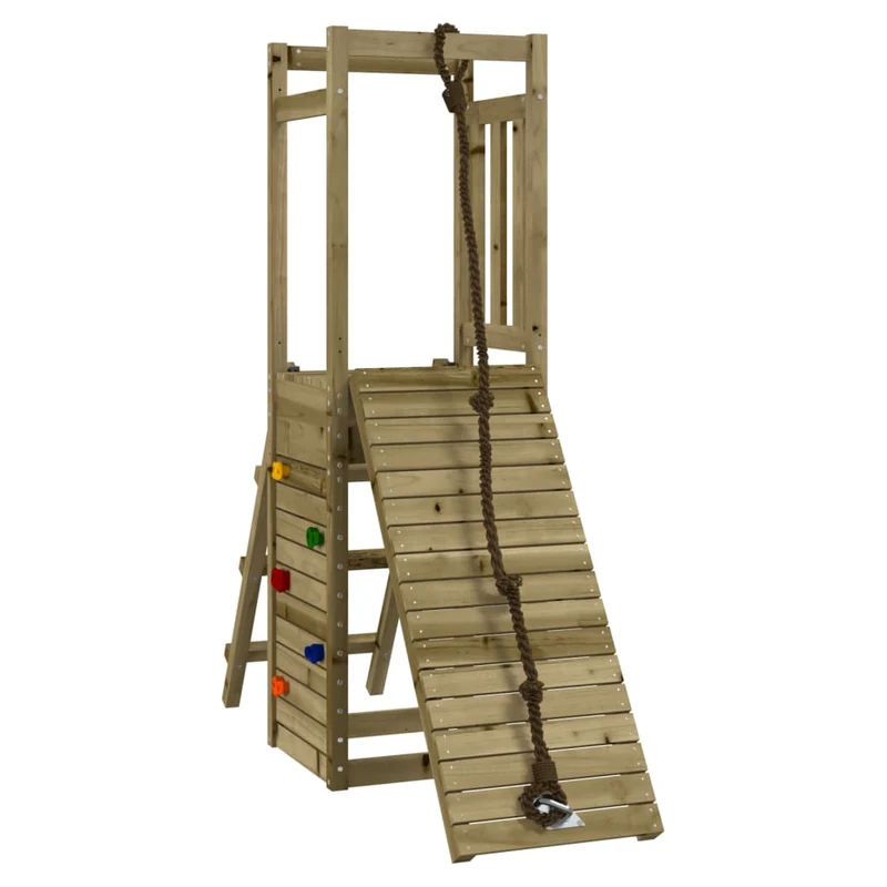 Aire de jeux d'extérieur balançoires portiques robuste jeux jardin bois de pin imprégné 02_0004827