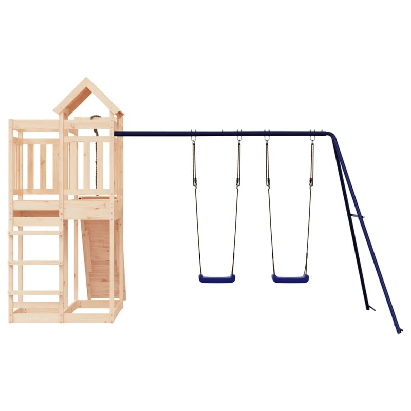 Aire de jeux d'extérieur mur d'escalade balançoire robuste jeux jardin 361 x 282 x 238 cm bois de pin massif 02_0004784