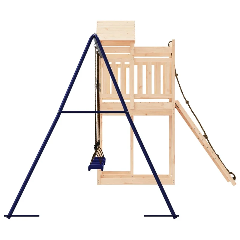 Aire de jeux d'extérieur mur d'escalade balançoire robuste jeux jardin 361 x 282 x 238 cm bois de pin massif 02_0004784