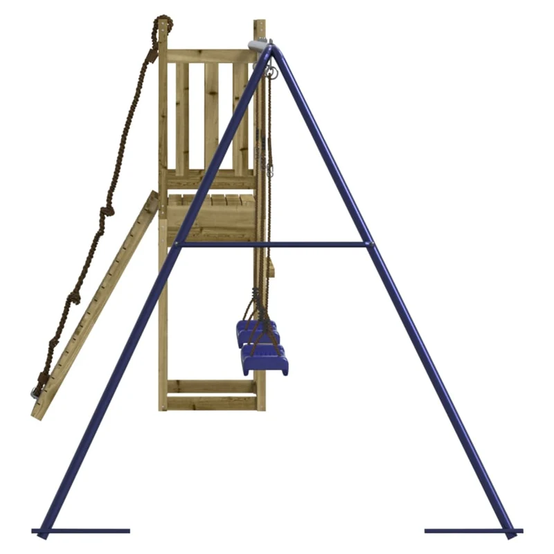 Aire de jeux d'extérieur balançoires toboggan portiques robuste jeux jardin 308 x 184 x 169 cm bois de pin imprégné 02_0004917