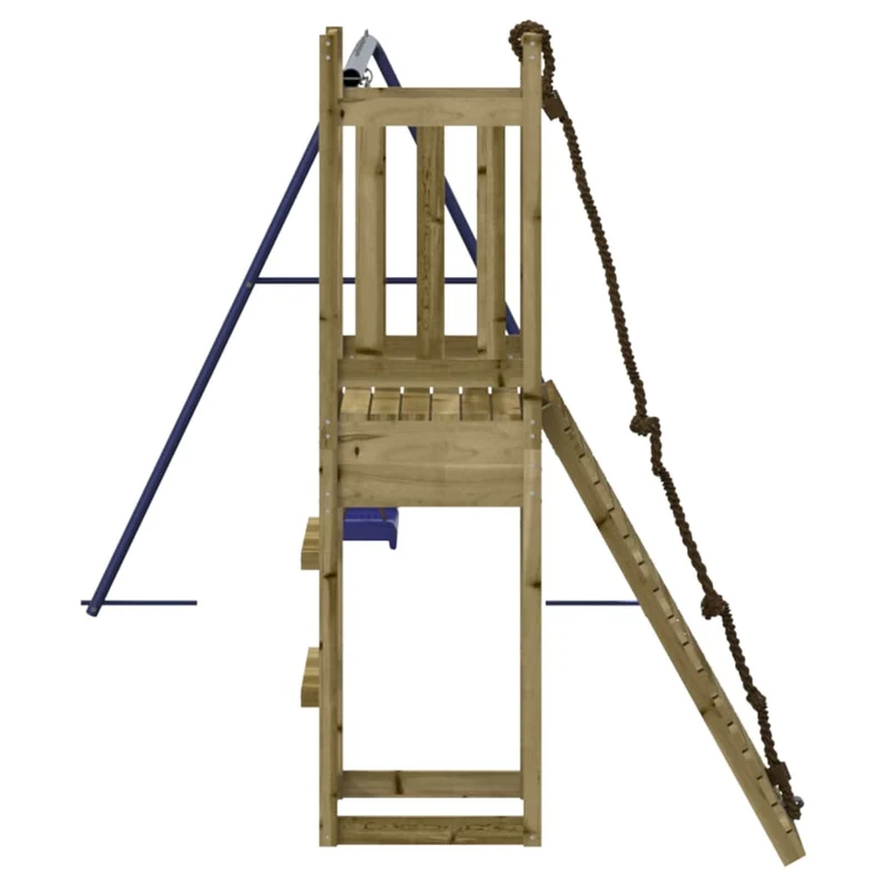 Aire de jeux d'extérieur balançoires toboggan portiques robuste jeux jardin 308 x 184 x 169 cm bois de pin imprégné 02_0004917