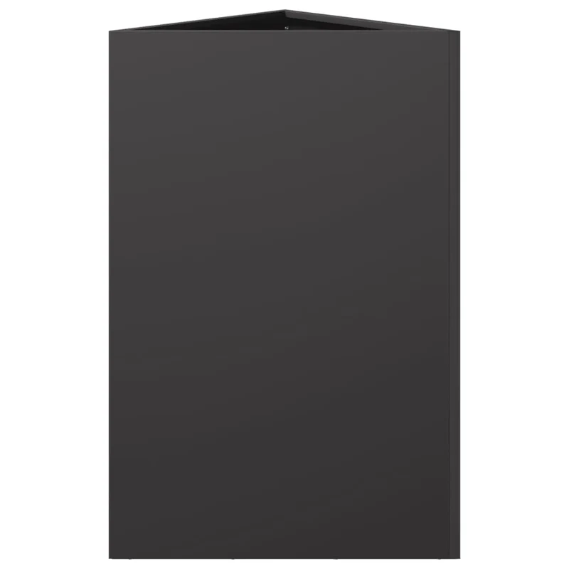 Jardinière bac lit surélevé plantes fleurs jardin terrasses lot de 2 triangulaire 50 x 43 x 75 cm acier noir 02_0039106