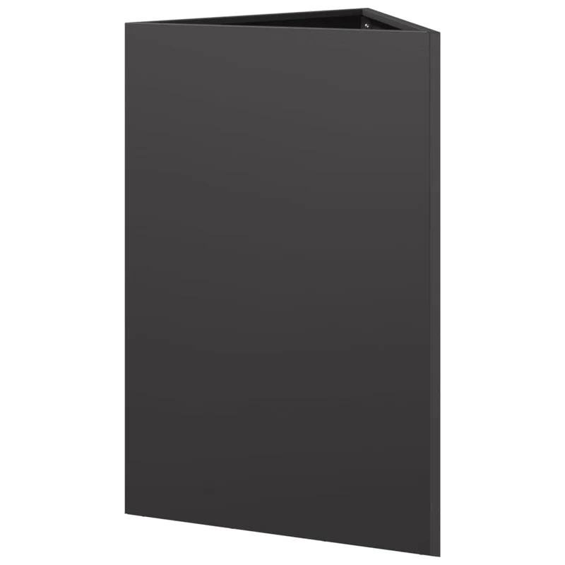 Jardinière bac lit surélevé plantes fleurs jardin terrasses lot de 2 triangulaire 50 x 43 x 75 cm acier noir 02_0039106