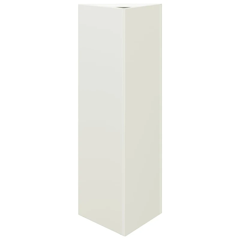 Jardinière bac lit surélevé plantes fleurs jardin terrasses lot de 2 triangulaire 30 x 26 x 75 cm acier blanc 02_0039093