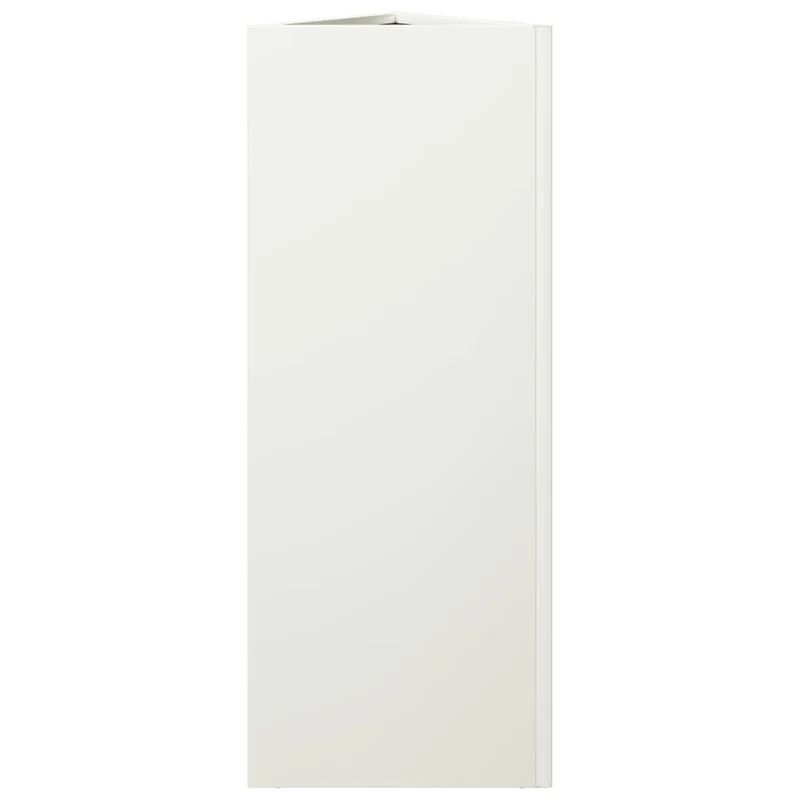 Jardinière bac lit surélevé plantes fleurs jardin terrasses lot de 2 triangulaire 30 x 26 x 75 cm acier blanc 02_0039093