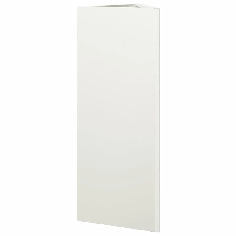 Jardinière bac lit surélevé plantes fleurs jardin terrasses lot de 2 triangulaire 30 x 26 x 75 cm acier blanc 02_0039093