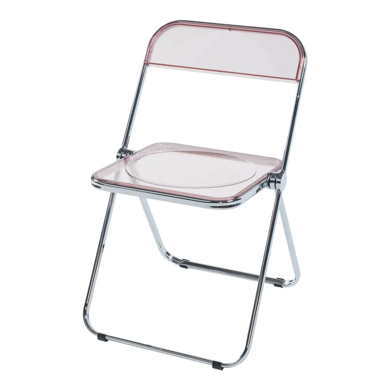 Lot de 6 chaises pliantes 74 x 46 x 47 cm rose transparent 03_0009907