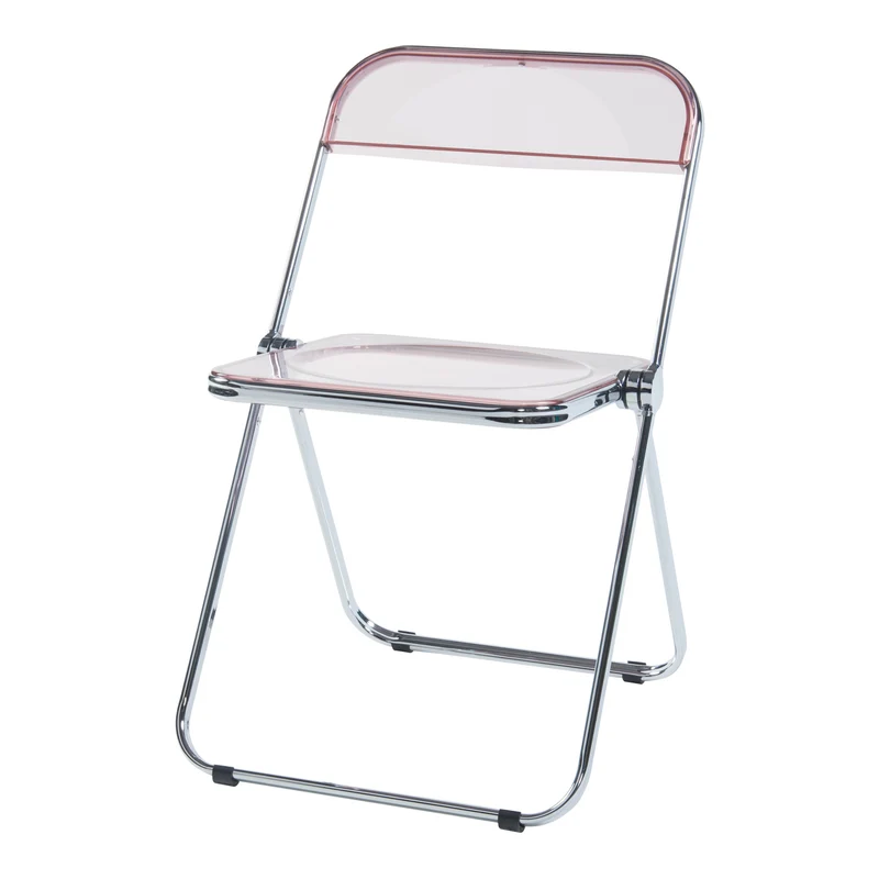 Lot de 4 chaises pliantes 74 x 46 x 47 cm rose transparent 03_0009850