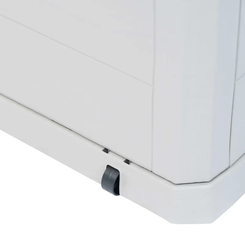 Coffre boîte meuble de jardin rangement 280 litres gris clair 02_0013025