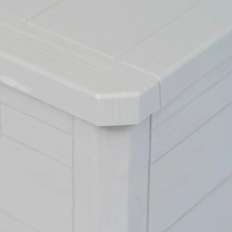 Coffre boîte meuble de jardin rangement 280 litres gris clair 02_0013025