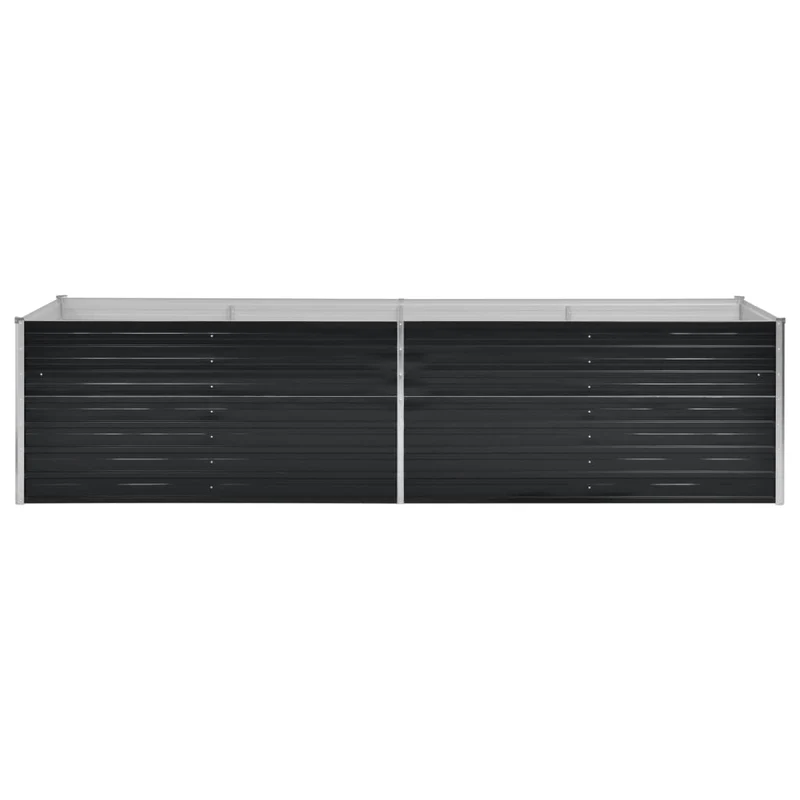 Jardinière lit surélevé plantes fleurs jardin 320 x 80 x 77 cm acier galvanisé anthracite 02_0001146