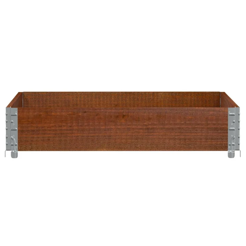 Jardinière bac lit surélevé plantes fleurs terrasse jardin 100 x 100 cm bois massif de pin marron 02_0037244