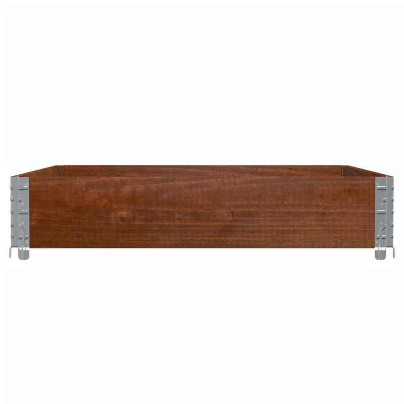 Jardinière bac lit surélevé plantes fleurs terrasse jardin 100 x 100 cm bois massif de pin marron 02_0037244