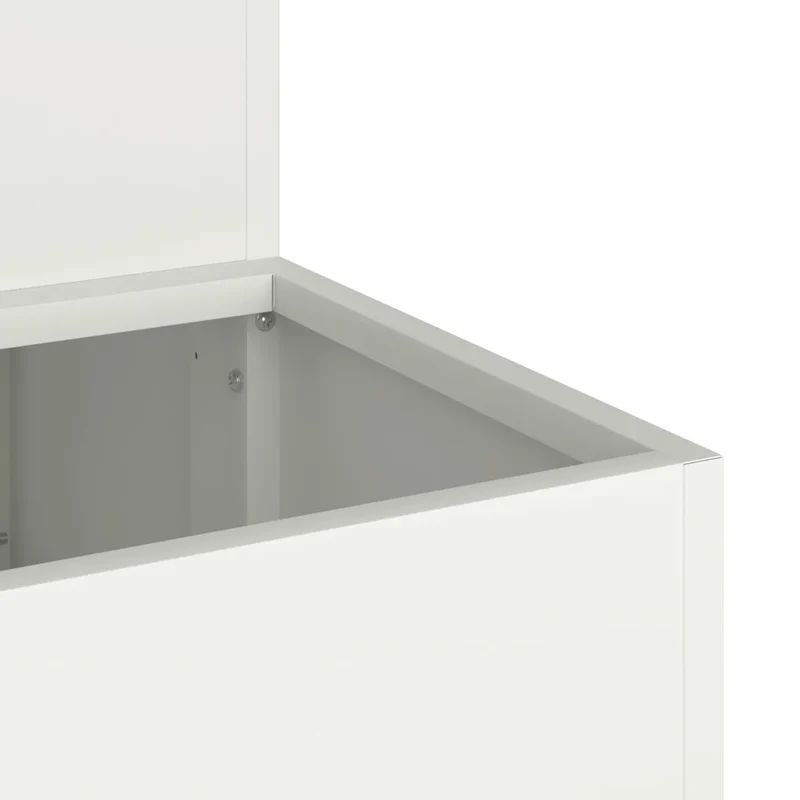 Cache-pot de jardin extérieur durable design moderne 100 x 60 x 45 cm en acier laminé à froid blanc 02_0052082