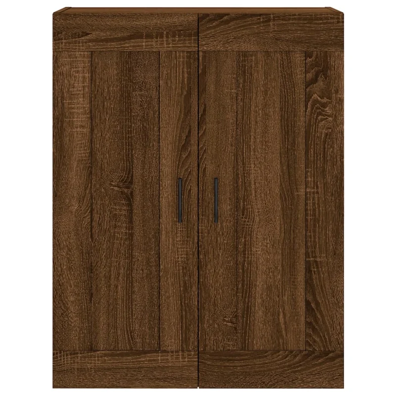 Lot de 2 armoires murales modernes 69,5 x 34 x 90 cm rangement pratique style élégant en bois d'ingénierie marron 02_0055490