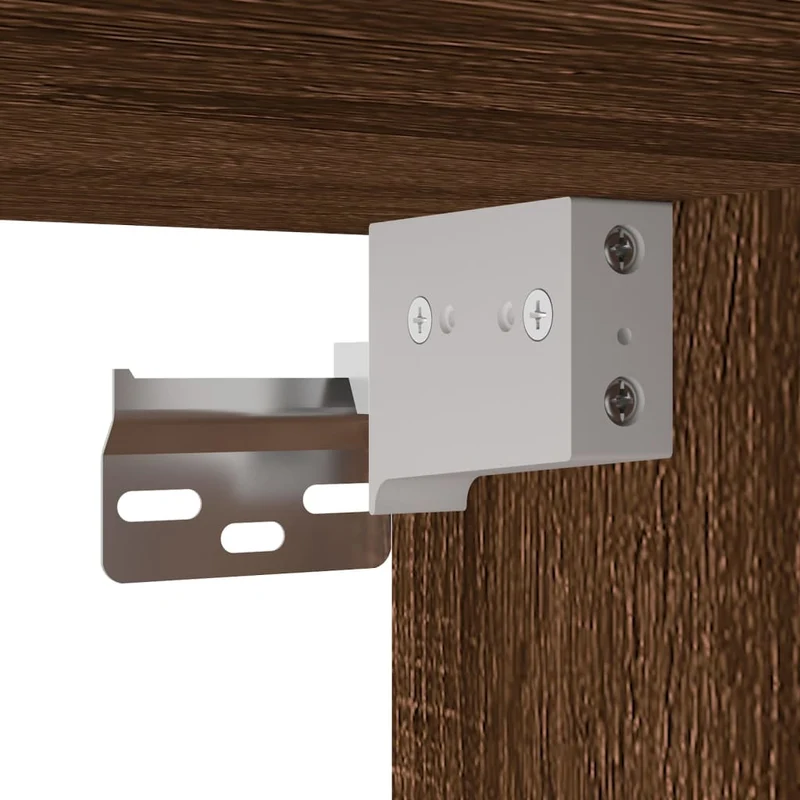 Lot de 2 armoires murales modernes 69,5 x 34 x 90 cm rangement pratique style élégant en bois d'ingénierie marron 02_0055490