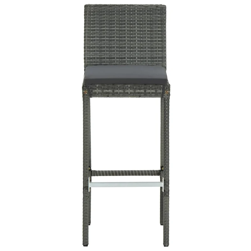 Ensemble de bar de jardin avec coussins 3 pièces gris 02_0013455