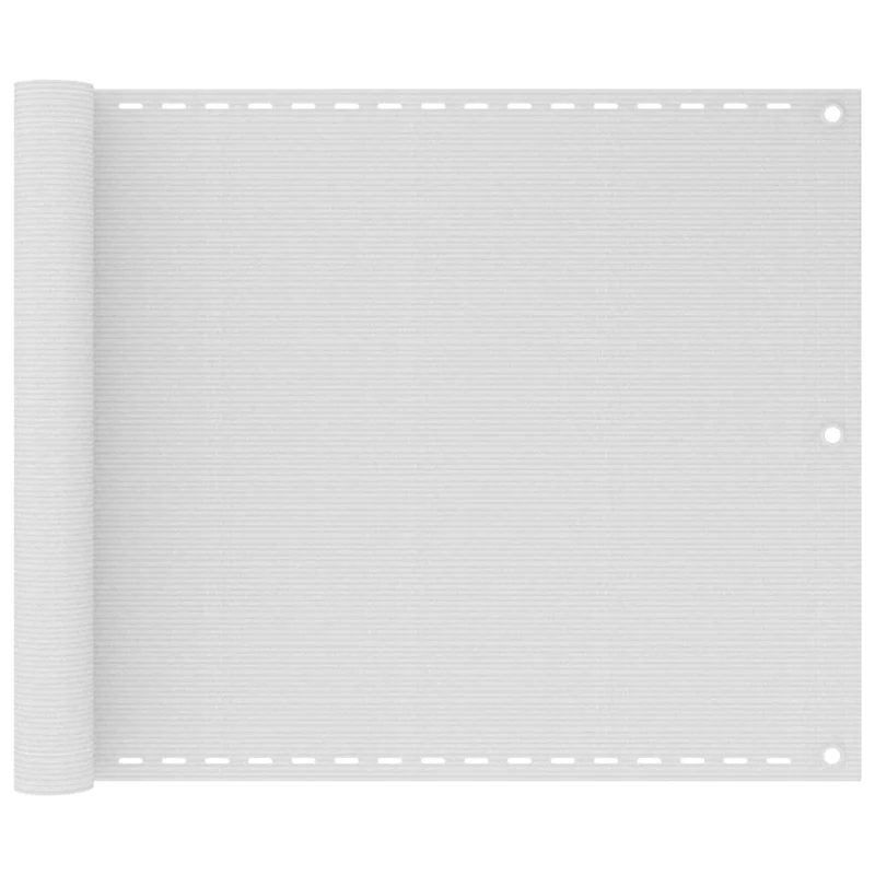 Écran de balcon brise pare vue protection confidentialité en PEHD 75 x 400 cm blanc 02_0010158