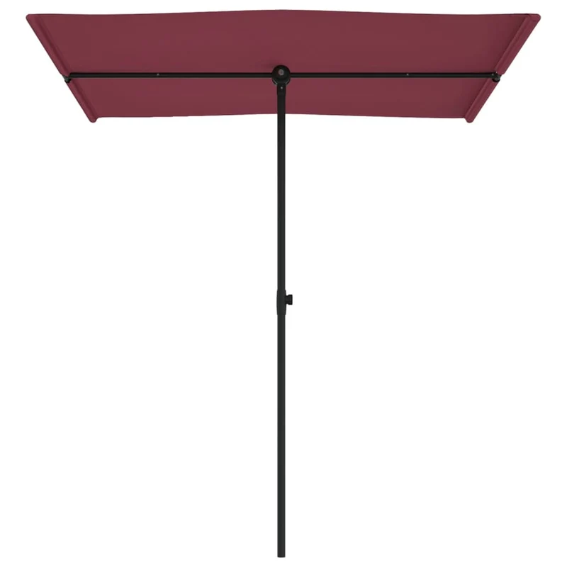 Parasol d'extérieur avec mât en aluminium 180 x 130 cm bordeaux 02_0008213