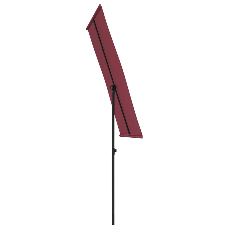 Parasol d'extérieur avec mât en aluminium 180 x 130 cm bordeaux 02_0008213