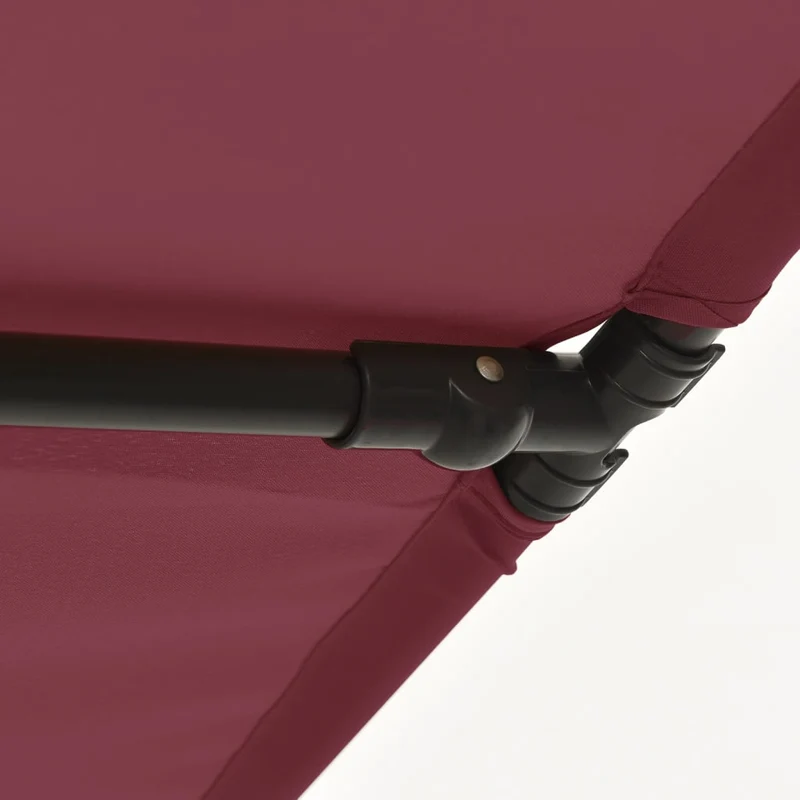 Parasol d'extérieur avec mât en aluminium 180 x 130 cm bordeaux 02_0008213