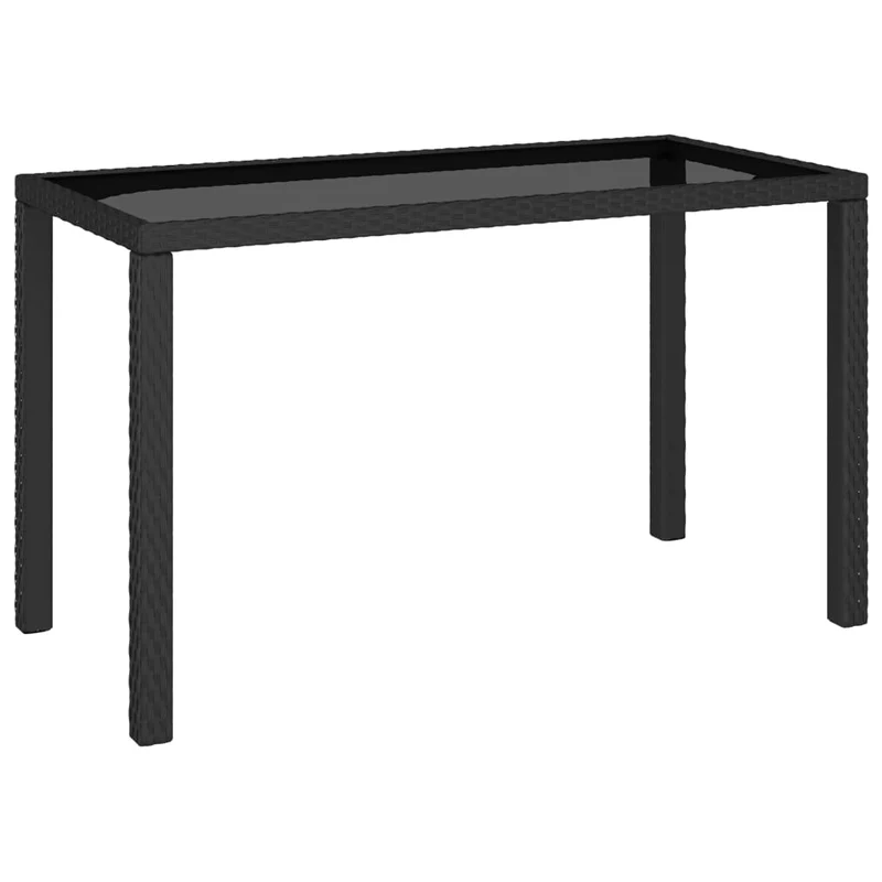 Mobilier à dîner de jardin 6 pièces et coussins résine tressée noir 02_0014802