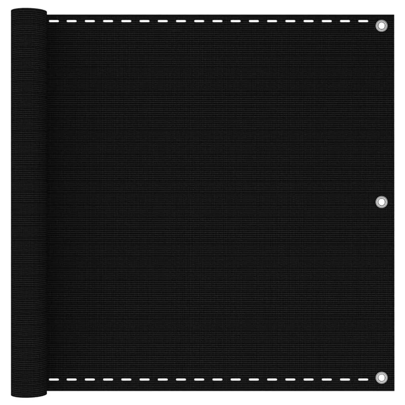 Écran de balcon brise pare vue protection confidentialité 90 x 500 cm PEHD noir 02_0010281