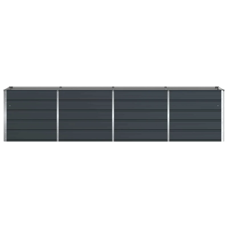Jardinière moderne 240 x 80 x 75 cm robuste usage intérieur extérieur tendance en acier anthracite 02_0059230