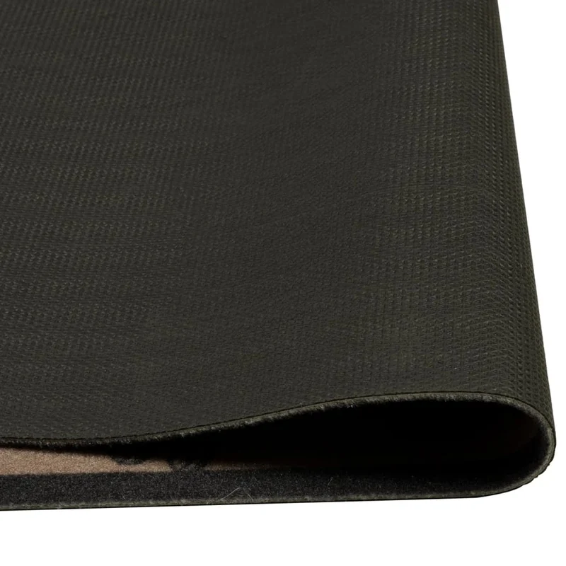 Tapis de cuisine lavable design élégant 150 x 45 cm antidérapant moelleux en velours brun 02_0056426