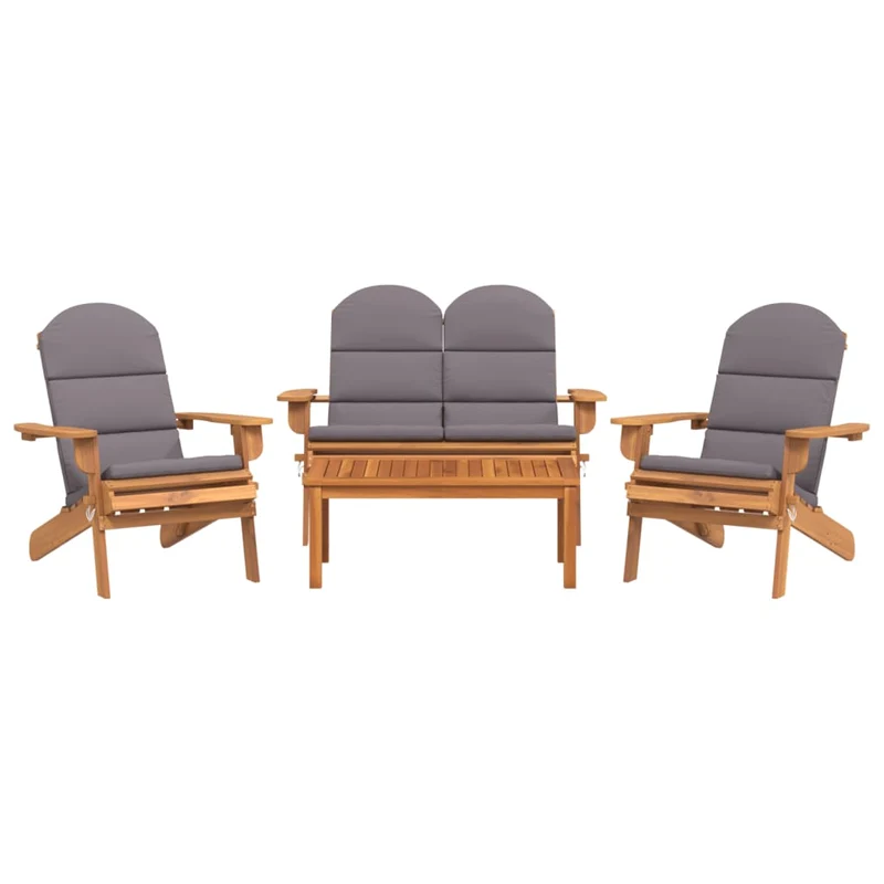 Ensemble de salon de jardin meuble d'extérieur ensemble de mobilier 4 pièces bois acacia solide 02_0014215