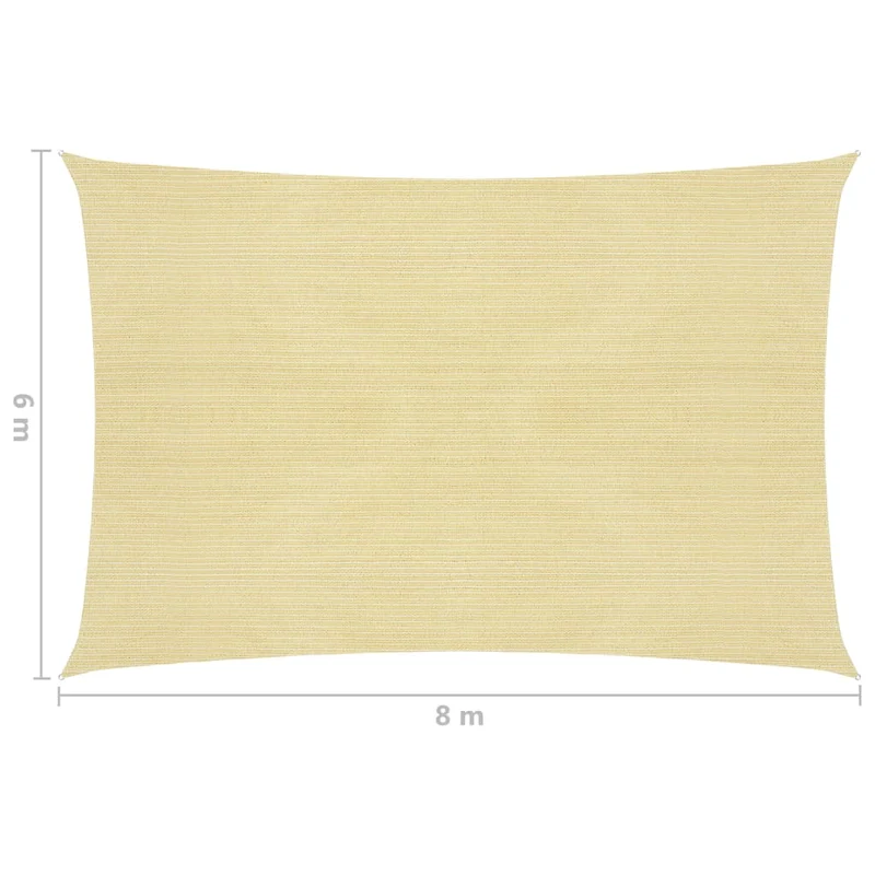 Voile d'ombrage 160 g/m² 6 x 8 m pehd beige 02_0008995