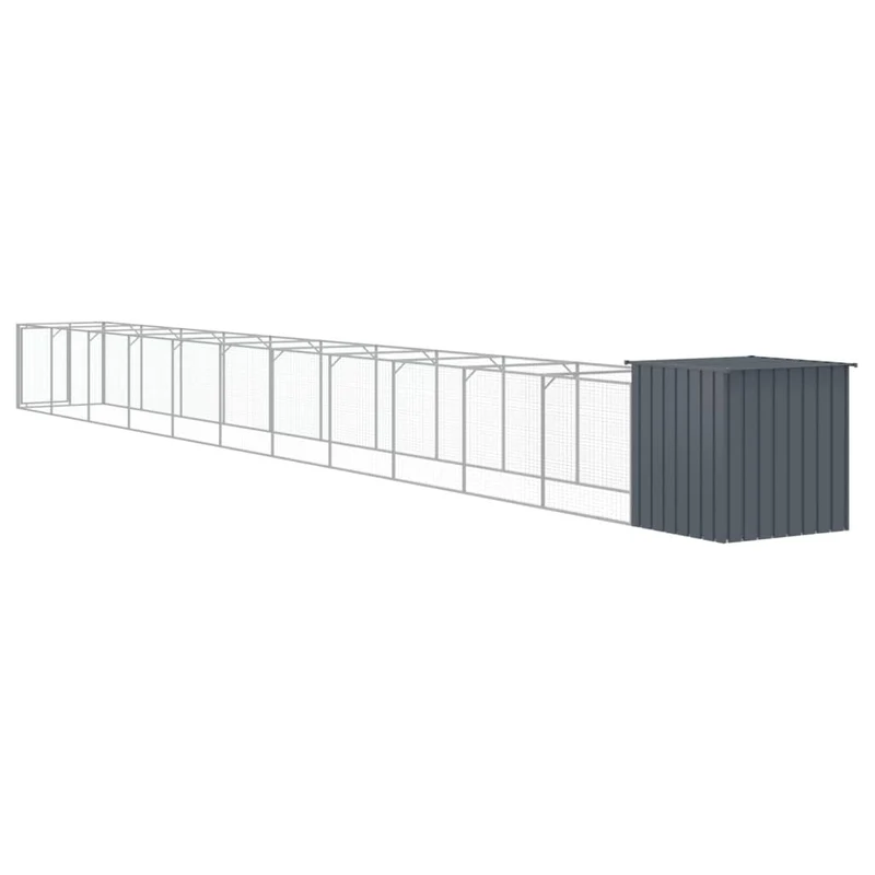 Niche pour chien avec cour 110 x 1221 x 110 cm anthracite 02_0043463