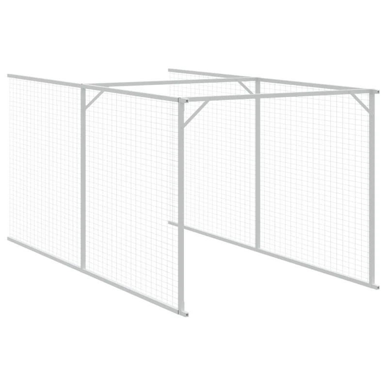 Niche pour chien avec toit acier galvanisé anthracite 02_0043523