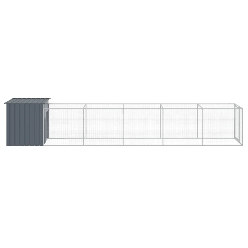 Niche pour chien avec cour 110 x 609 x 110 cm anthracite 02_0043466