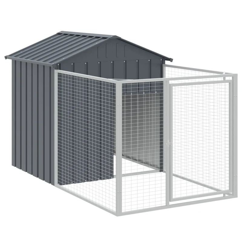 Niche pour chien avec toit acier galvanisé anthracite 02_0043520