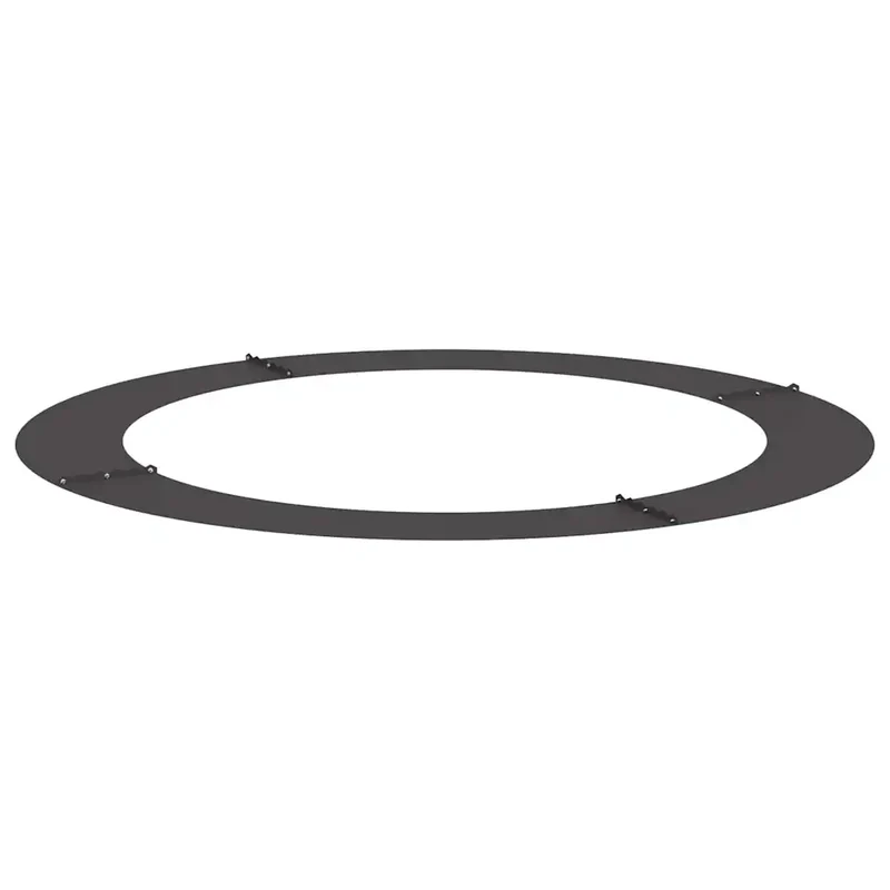 Lot de 5 anneaux d'arbre plats 120 x 120 cm protection zone racinaire esthétique moderne en acier noir 02_0052342